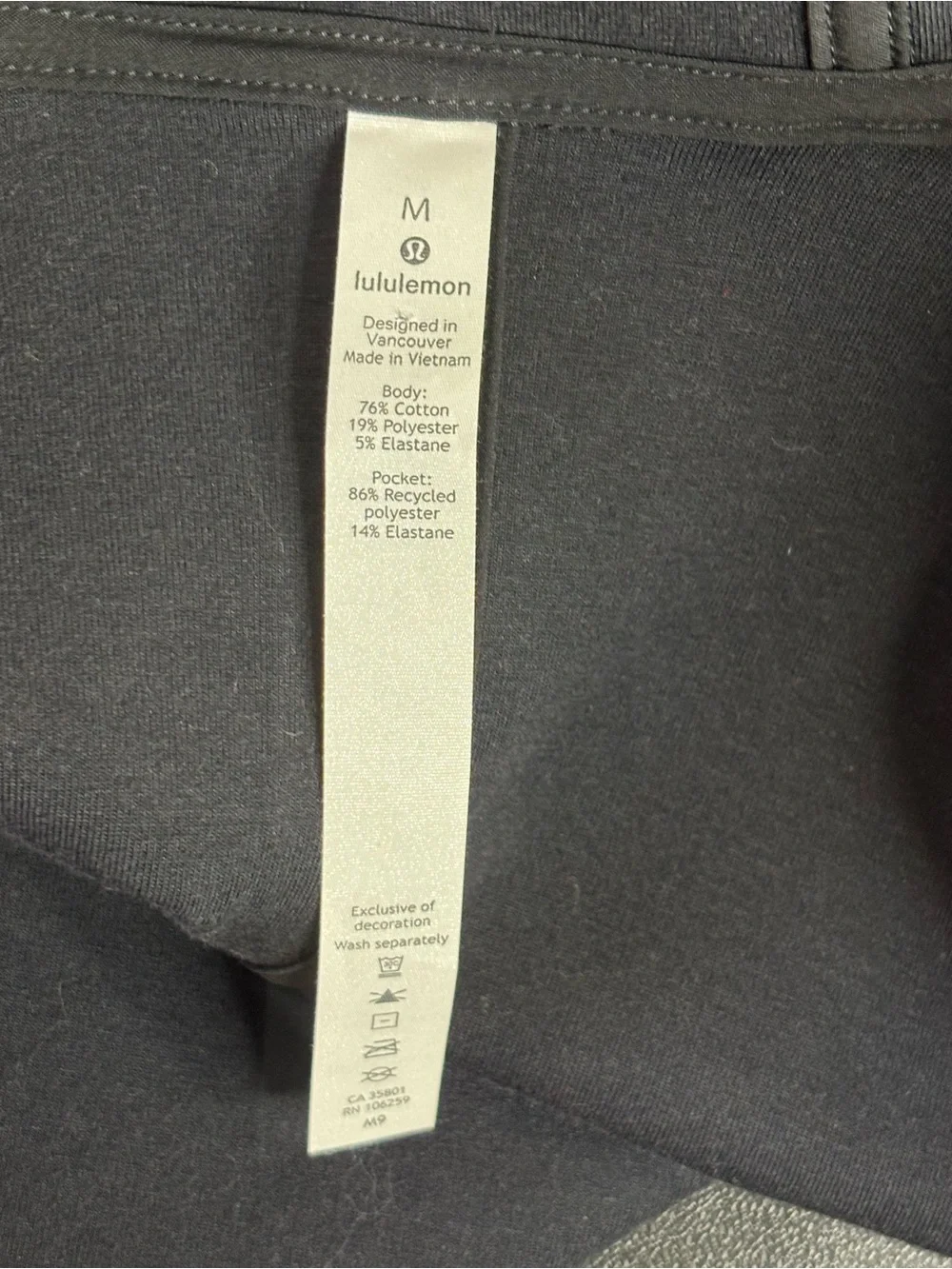 Lululemon Urban Horizons Jacket Heathered Core Black / Black size medium